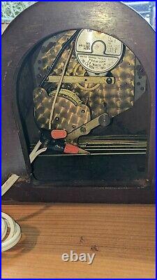 Antique Revere R-937 Electric Mantel Clock WORKING withOriginal Instruction Papers