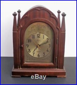 Antique Revere Westminster Chime Telechron Motored Mantle Clock Gothic