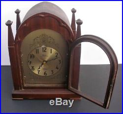 Antique Revere Westminster Chime Telechron Motored Mantle Clock Gothic