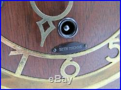 Antique SETH THOMAS MANTEL CLOCK 8-day art deco Medbury 4w WESTMINSTER CHIMES