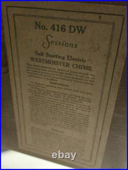 Antique Sessions Westminster Chime Clock Spares Or Repairs