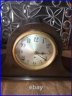 Antique Seth Thomas 8 Day Chiming Mantle Clock Working With Key