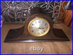 Antique Seth Thomas 8 Day Chiming Mantle Clock Working With Key