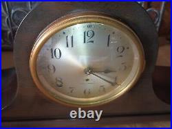 Antique Seth Thomas 8 Day Chiming Mantle Clock Working With Key