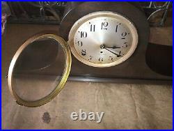 Antique Seth Thomas 8 Day Chiming Mantle Clock Working With Key