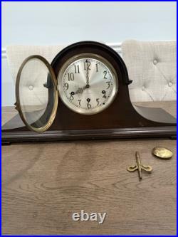 Antique Seth Thomas 8 Day Key Wind Westminster Chime #92 Tambour Mantle Clock