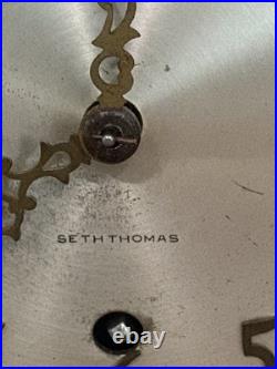 Antique Seth Thomas 8 Day Key Wind Westminster Chime #92 Tambour Mantle Clock