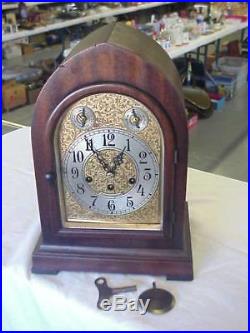 Antique Seth Thomas Chime Westminster Beehive Cathedral Mantle Clock FANCY DIAL