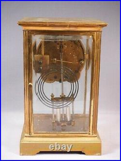 Antique Seth Thomas Gold Gilt Brass EMPIRE Crystal Regulator CLOCK WORKS