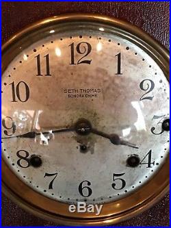 Antique Seth Thomas Sonora #14 5 Bell Quarter Hour Westminster Chime Clock Runs