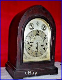 Antique Seth Thomas U. S. A. Westminster Chime 8 Day Bracket Cabinet Clock Working