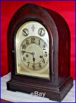 Antique Seth Thomas U. S. A. Westminster Chime 8 Day Bracket Cabinet Clock Working