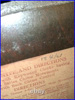 Antique Seth Thomas Westminster Chime Mantel Clock Keywound 8 No. 124 USA