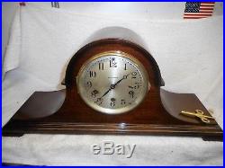 Antique Seth Thomas Westminster Mayland Chime Mantle Clock 124 Running With Key