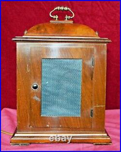 Antique Smiths Figured Walnut Westminster Chime Electric Bracket Clock