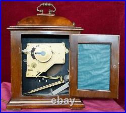 Antique Smiths Figured Walnut Westminster Chime Electric Bracket Clock