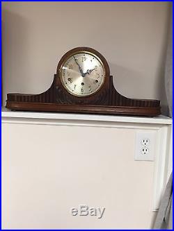 Antique Tambour Style Westminster Chime Mantel Clock