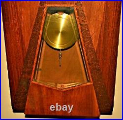 Antique Vintage Art Deco Inlaid Carillon Pendulum Striking Regulator Wall Clock