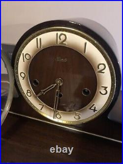 Antique Vintage Mantle Chiming Clock Franz Hermle Working Well