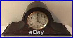 Antique Vintage Seth Thomas Westminster Chime Tambour 8 Day Mantle Clock with Key
