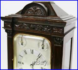 Antique W&H Carved Mahogany Triple Fusee Musical Westminster Chime Bracket Clock