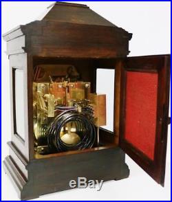 Antique W&H Carved Mahogany Triple Fusee Musical Westminster Chime Bracket Clock