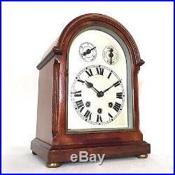 Antique WESTMINSTER CHIME Bracket Clock Early C20th Mahogany Excellent