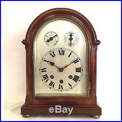 Antique WESTMINSTER CHIME Bracket Clock Early C20th Mahogany Excellent