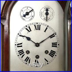 Antique WESTMINSTER CHIME Bracket Clock Early C20th Mahogany Excellent