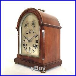 Antique WESTMINSTER CHIME Bracket Clock Early C20th Mahogany Excellent