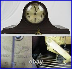 Antique WESTMINSTER CHIMES clock German KIENZLE Mantle key Original Condition