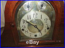 Antique Waterbury #503 Westminster Tambour Chime Mantel Clock works Great