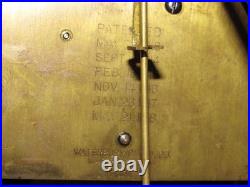 Antique Waterbury Chime Clock No. 500 Quarter Hour Westminster Chime Clock