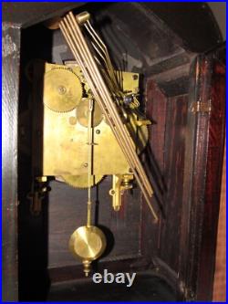 Antique Waterbury Chime Clock No. 500 Quarter Hour Westminster Chime Clock
