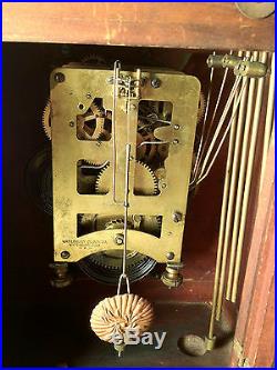 Antique Waterbury Clock, Model #903 1913 Westminster Chimes Runs and Strikes