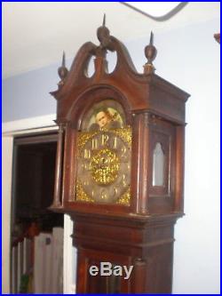 Antique-Westminster Chime-5 Tube-Mahogany-Grandfather Clock-Ca. 1900