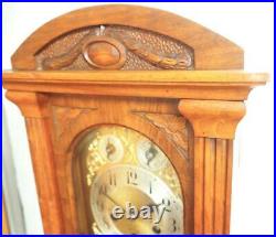 Antique Westminster Chime Bracket Clock Art Nouveau 8-Day Musical Mantel 1900