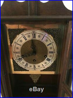 Antique Westminster Chime German Eight Day Shelf Mantle Clock Works Great