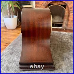 Antique Westminster Chime Mantel Clock 5 Rod Mahogany Fully Serviced Working