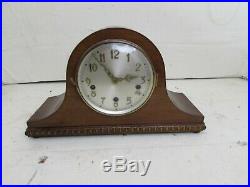 Antique Westminster Chime Mantel Clock With Jeweled Platform Escapement Working