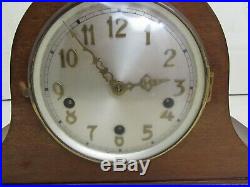 Antique Westminster Chime Mantel Clock With Jeweled Platform Escapement Working
