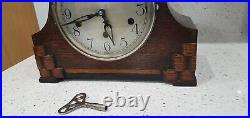 Antique Westminster chiming mantle clock in full working order