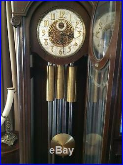 Antique Winterhalder & Hofmeier Grandfather Tall Floor Clock Westminster chimes