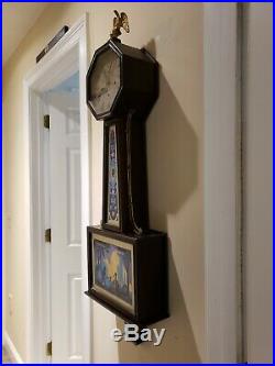 Antique Working 1923 NEW HAVEN Washington Westminster Chime 41 Banjo Wall Clock