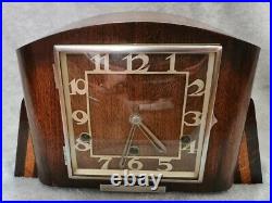 Antique art deco Clock Westminister Chime working large 32w x 22h x 15d cms