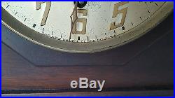 Antique c1918 New Haven Exeter Westminster Chime Mantle Clock working with key