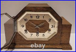 Antique c1920s Urgos Octagonal Westminster Chiming Mantel Clock (Fully Serviced)