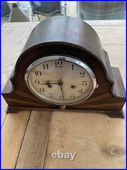 Antique c1929 Enfield Art Deco Westminster Chiming Mantel Clock Sunburst