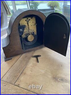 Antique c1929 Enfield Art Deco Westminster Chiming Mantel Clock Sunburst