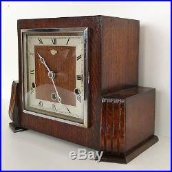 Art Deco Bentima Oak Westminster Chiming Clock